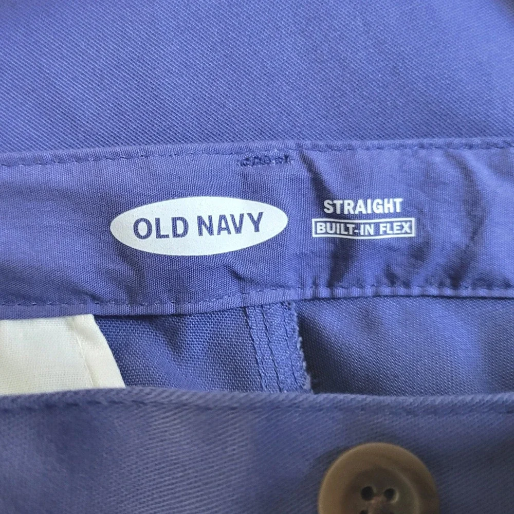 Old Navy Boys Purple Built-in‎ Flex Slim Preppy Straight Leg Chino Pants 10 NEW